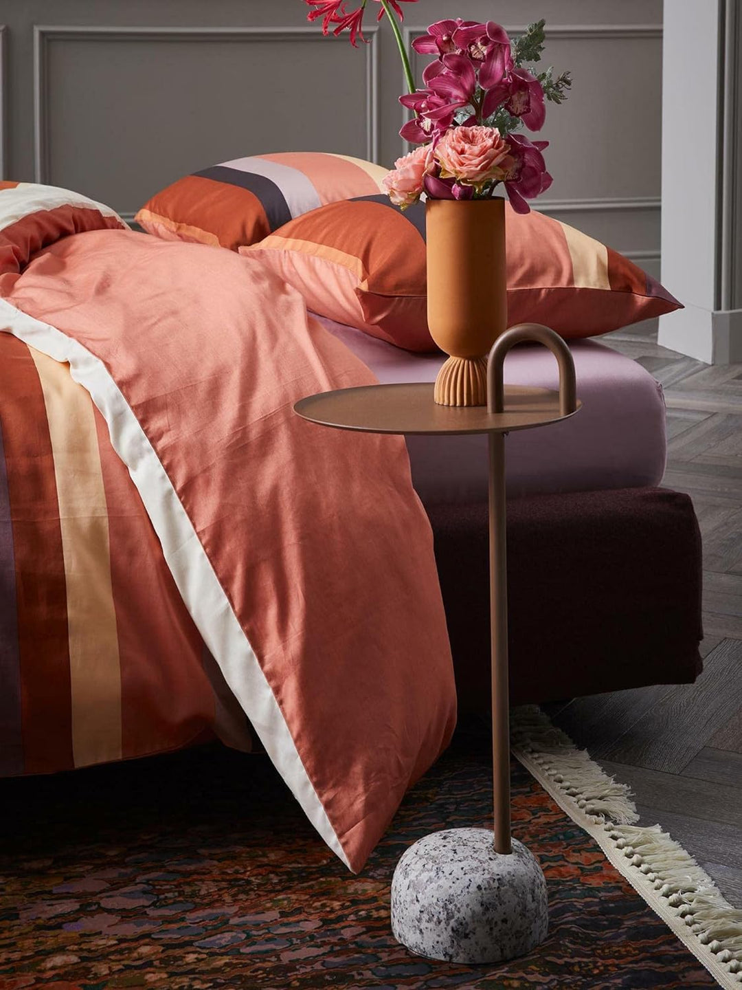 ESSENZA Wendebettwäsche Edith Satin Terra-Mauve Grösse 135x200 cm (80x80 cm), 401498-100DE-001