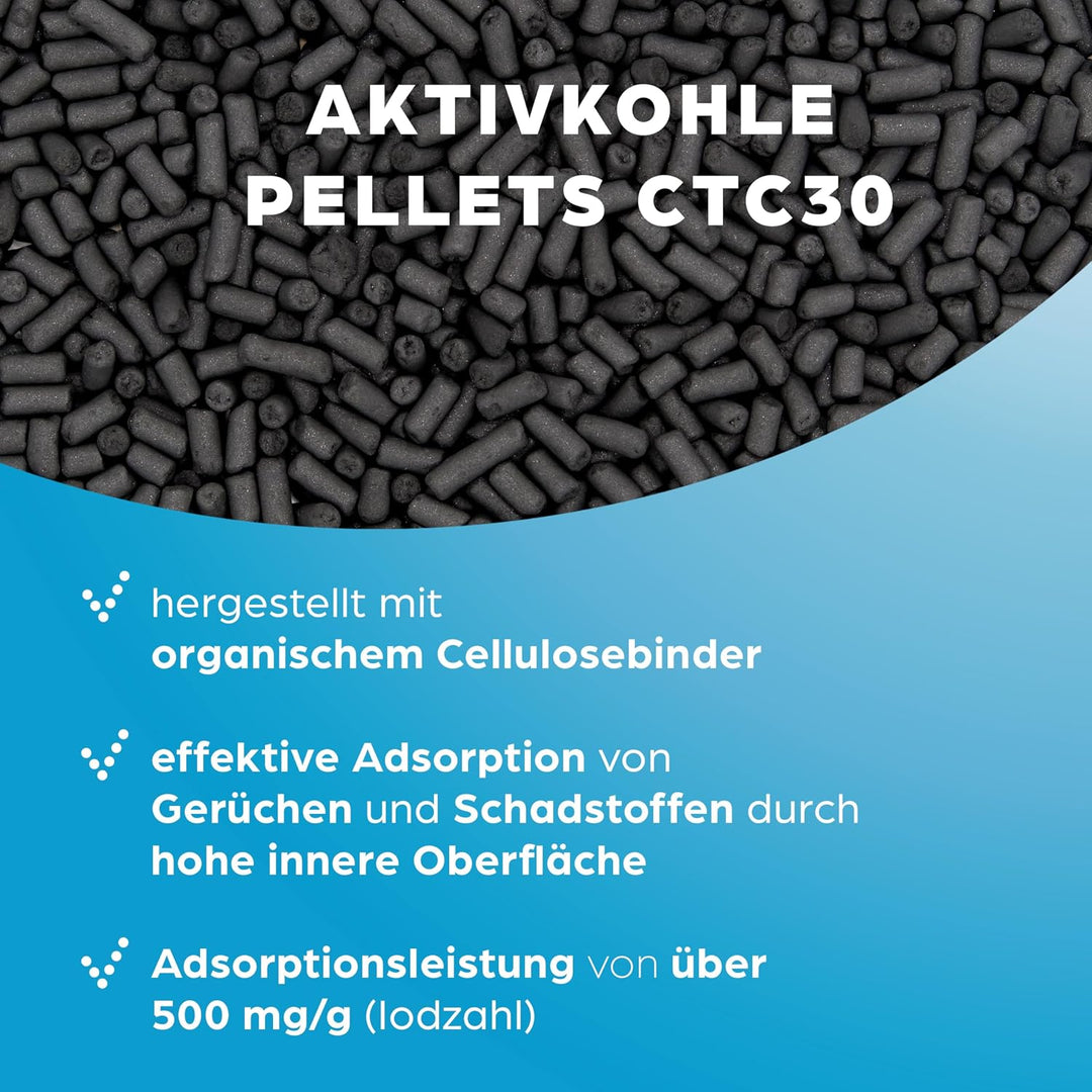 ADNOL® Aktivkohle Pellets 20 Liter aus Steinkohle für Luftreinigung sowie Gasreinigung z.B. für Duns