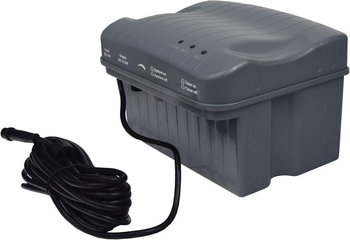 Agora-Tec® at-Steuerbox-Akku-Solar 20W-BL für Solar-Teich- und Bachlauf-Set AT-20 BL