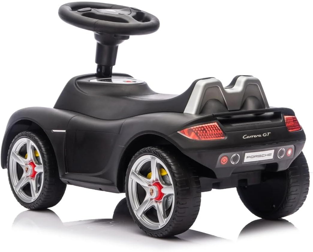 Porsche Carrera GT Rutschauto, 1–3 Jahre, mit Scheinwerfern, Schwarz, Schwarz