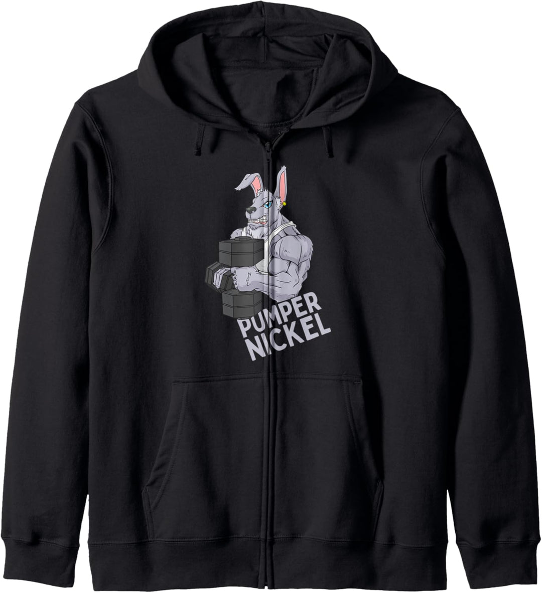 Lustiges Pumpernickel Workout Kaninchen Fitness Gym Kapuzenjacke