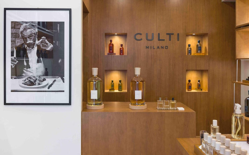 Culti Diffusor Stäbchen Decor 250 ml Milano, Duft The, The Sencha, Gayac-Holz, 3 Monate Lebensdauer,