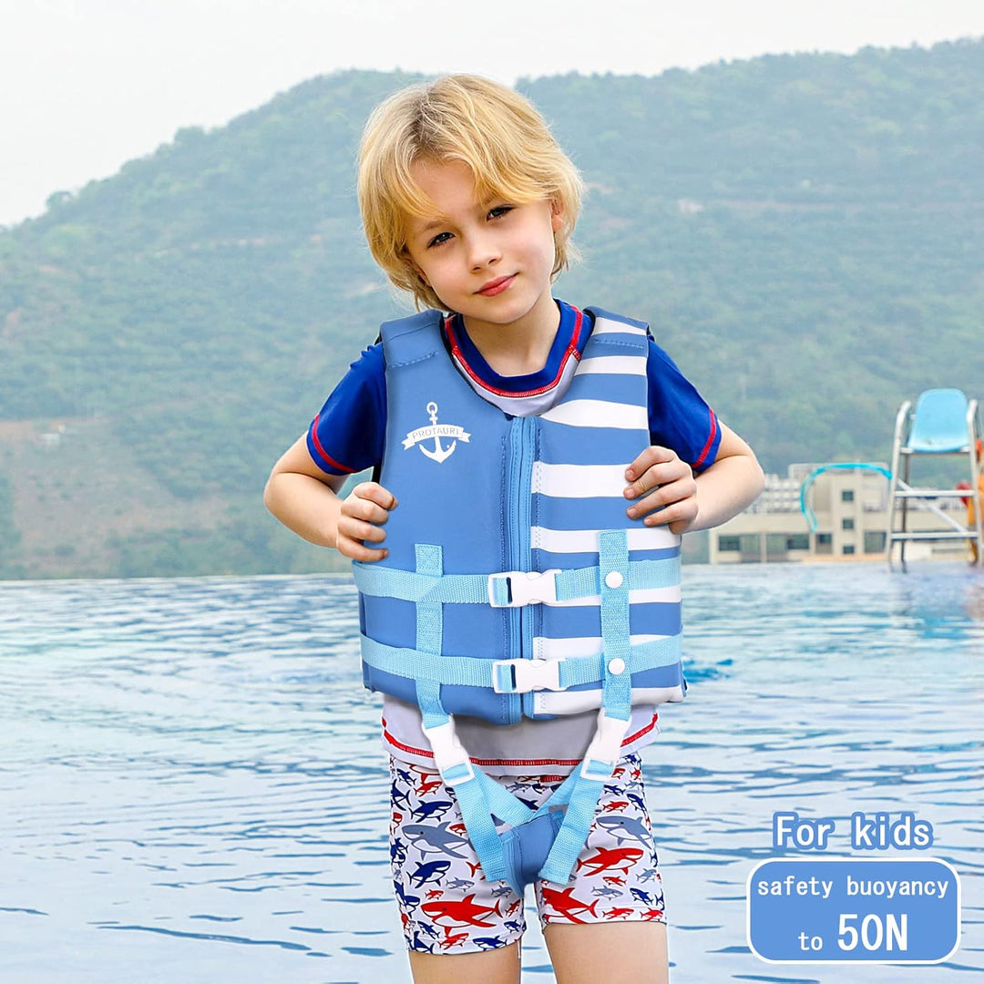 PROTAURI Kinder Schwimmerjacke - Jungen Mädchen Neopren Schwimmen Jacke Kleinkind Schwimmen Lernen B