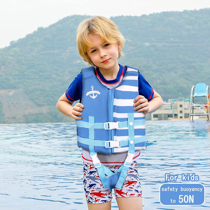 PROTAURI Kinder Schwimmerjacke - Jungen Mädchen Neopren Schwimmen Jacke Kleinkind Schwimmen Lernen B