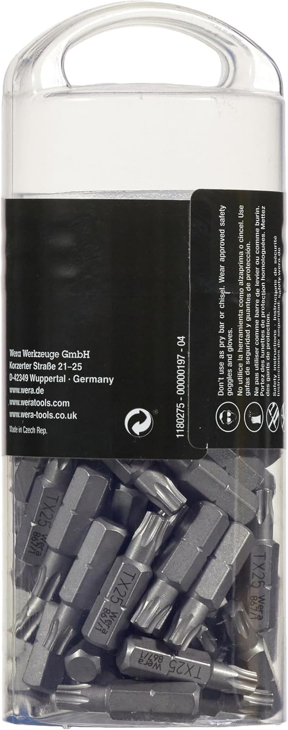 Wera 05072449001 867/1 Z TORX® DIY Bits, TX 25 x 25 mm, 100-teilig, TX 25 x 25