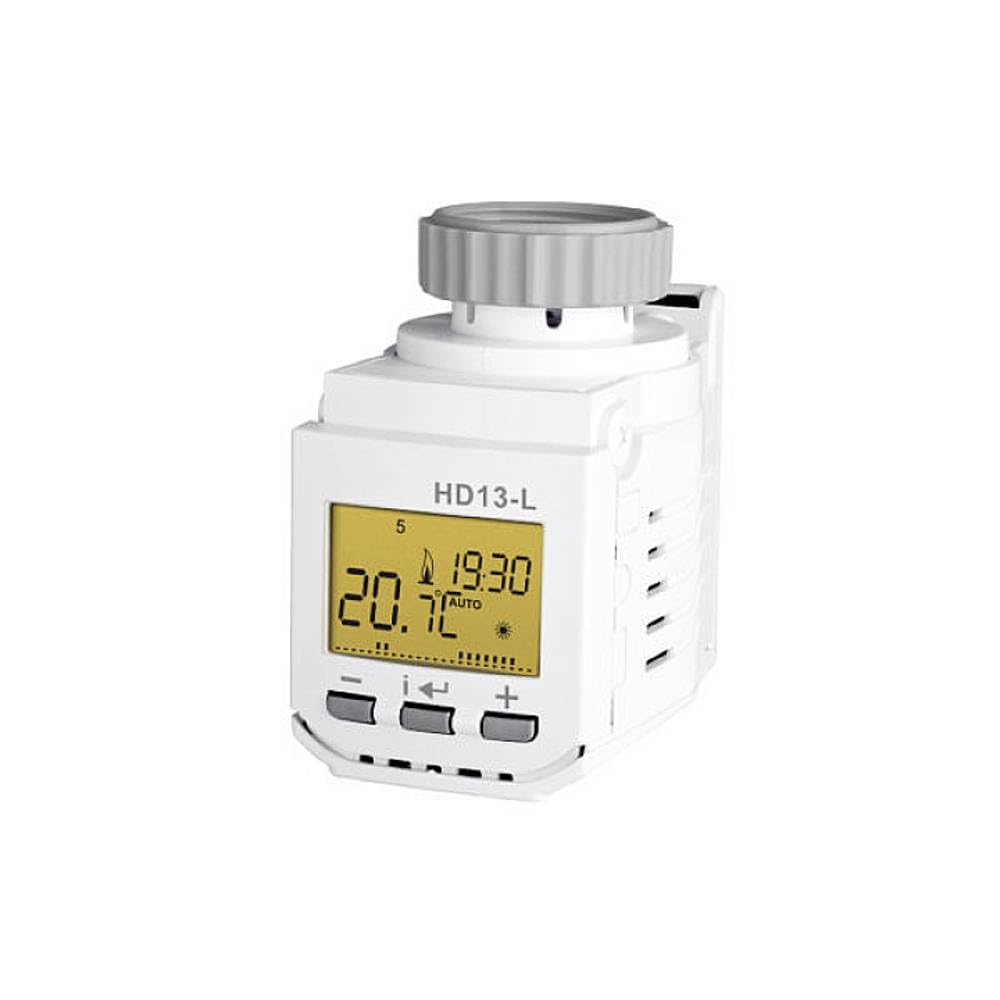 Elektrobock HD13-L Programmierbarer Heizkörperthermostat, 280 W, 230 V, Weiss, Kompakt