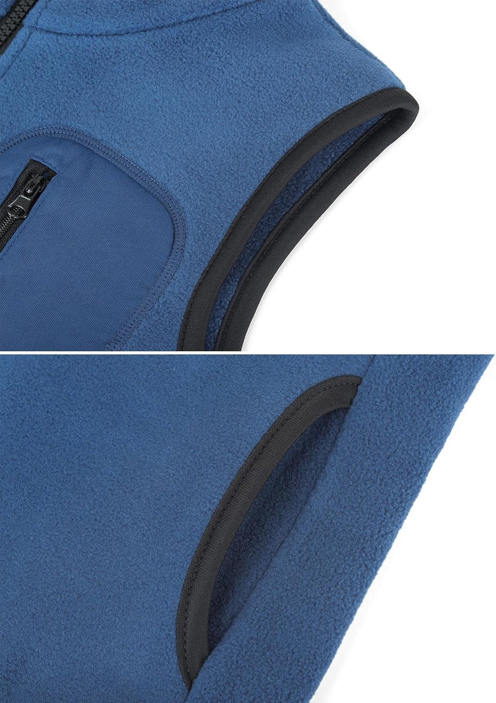 Kleinkind Kinder Fleeceweste Stehkragen Ärmellose Jacke Polar Fleece Reissverschluss Weste Solide El