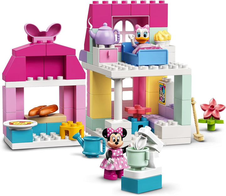 LEGO 10942 DUPLO Disney Minnies Haus mit Café, Minnie Mouse Spielzeug zum Bauen ab 2 Jahre, Kindersp
