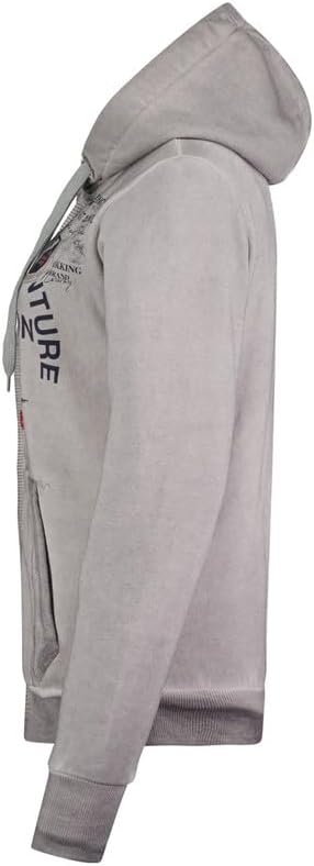 Geographical Norway Gergen Lady - Sweatjacke Damen Hoodie Zip mit Kapuze Taschen - Pullover Langarm