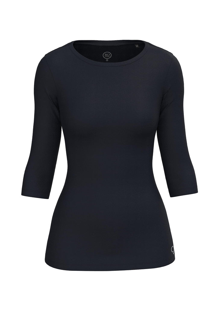 Silver Damen Basic Boat Neck Uboot U Boot Ausschnitt Boatneck 3/4 arm dreiviertelarm T-Shirt Obertei