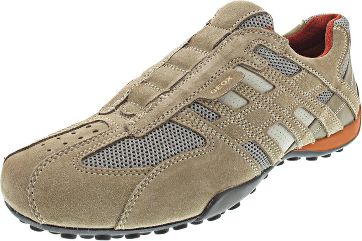 Geox Jungen Uomo Snake L Sneakers 39 EU Beige Dk Orange, 39 EU Beige Dk Orange
