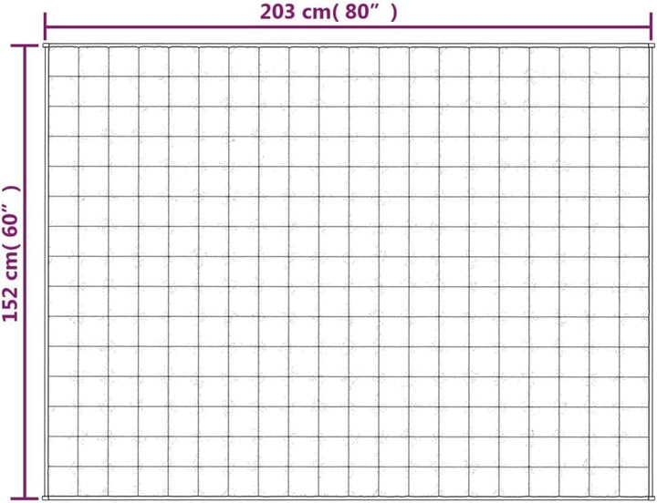 Gewichtsdecke Blau 152x203 cm 11 kg Stoff mit hypoallergener Füllung, atmungsaktive Steppdecke für S