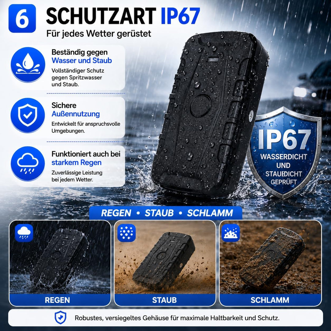 Winnes 4G GPS Tracker für Auto GPS Tracker Ohne ABO Echtzeit Ortung,20000mAh Akku,Standby-Zeit Von 2