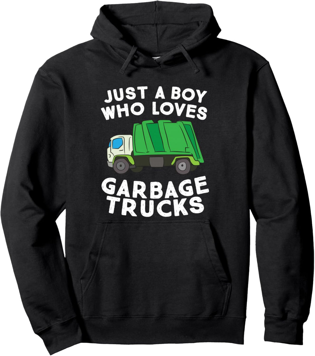 Müllwagen-Geschenk Nur ein Junge, der Müllwagen liebt Pullover Hoodie