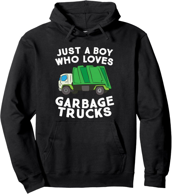 Müllwagen-Geschenk Nur ein Junge, der Müllwagen liebt Pullover Hoodie