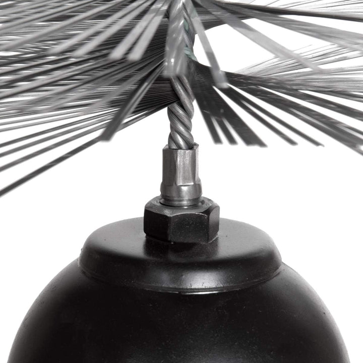 HOLZBRINK 250mm Kaminbesen Schornsteinbesen aus Federstahl + 12m PP-Seil + Zuggewicht inkl. Montagez