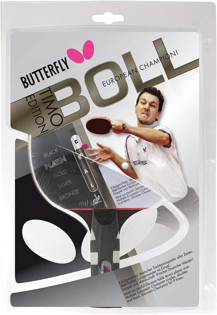 Butterfly® Timo Boll Platin 85025 Tischtennisschläger | Tischtennis Racket Bat Profi | Wettkampfschl