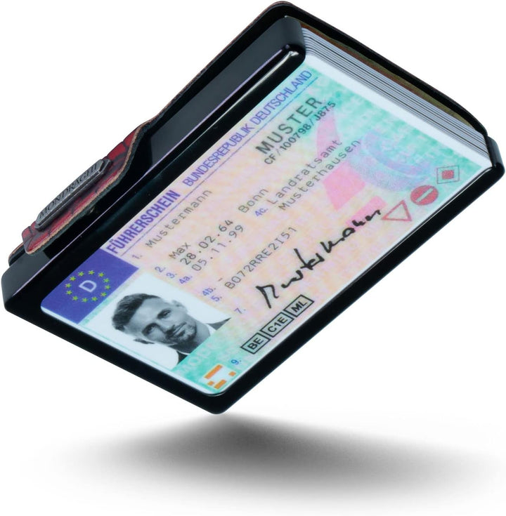 MONDRAGHI® Mini-Geldbörse Ultraleicht, Slim - Kreditkartenetui und Kartenetui mit Münzfach, echtes L