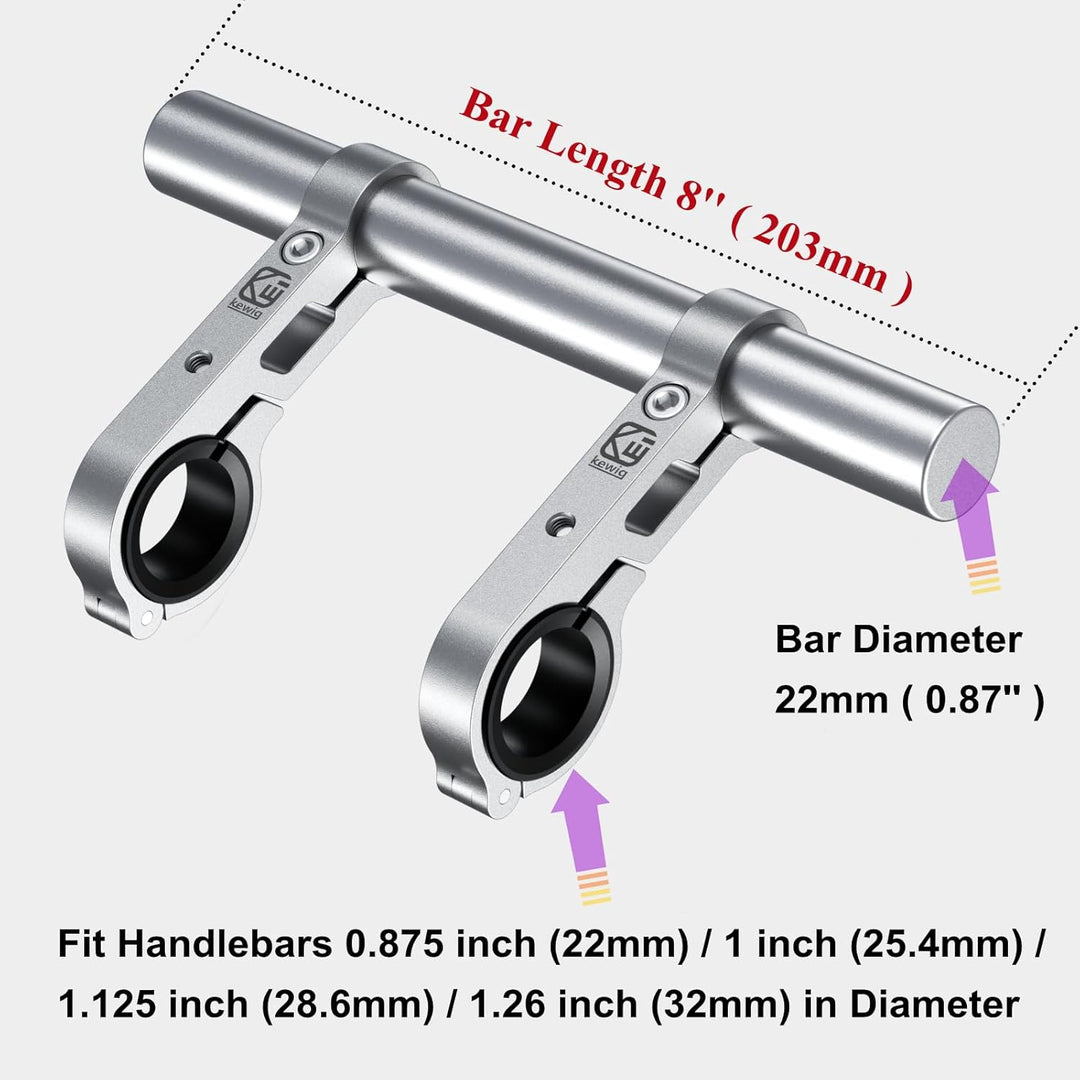 BRCOVAN Aluminiumlegierung Lenker Erweiterung für Fahrrad & Motorrad, Lenkerverlängerung mit Doppelt