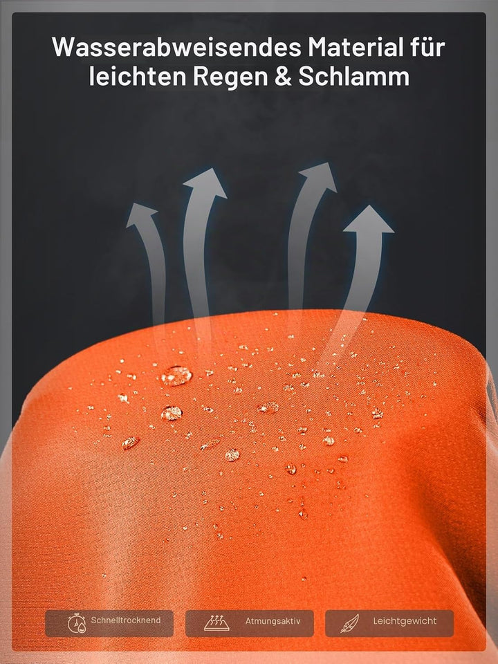 ARSUXEO Radhose Herren MTB Shorts ohne Polsterung Radfahren Shorts Klassisch Wasserdicht 1903 Orange