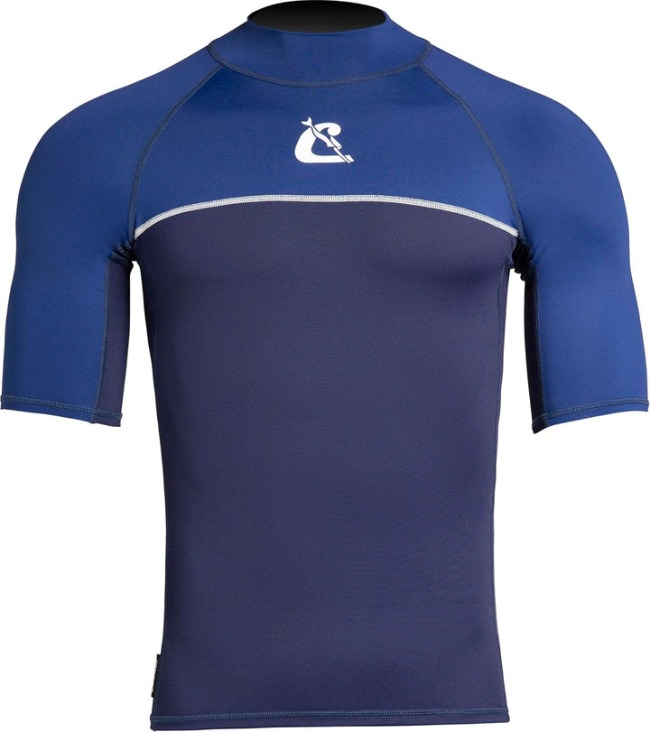 Cressi Shield Man Rash Guard Short/Sl Schützender Rashguard für SUP und Wassersport Blau/Royalblau L