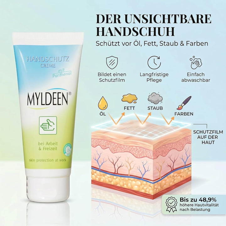 MYLDEEN Hautschutzcreme | Handcreme, Handpflege | Tuben, Tube | Pflege auf der Arbeit, Arbeitsschutz