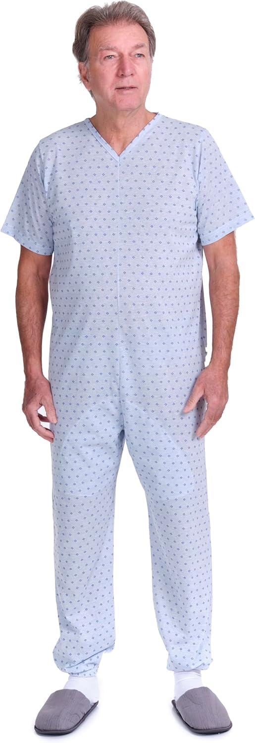 FERRUCCI COMFORT Schlafanzug für Gesundheit, Kurzarm, 1 Reissverschluss, hinten hinten, für den Somm