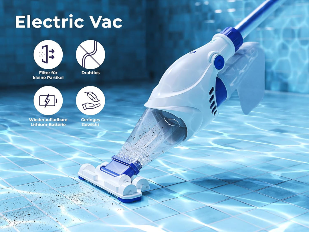 Gre VCB10 Elektric Vac - Elektrischer Poolreiniger, 37 l / h, blau 25W, 25W
