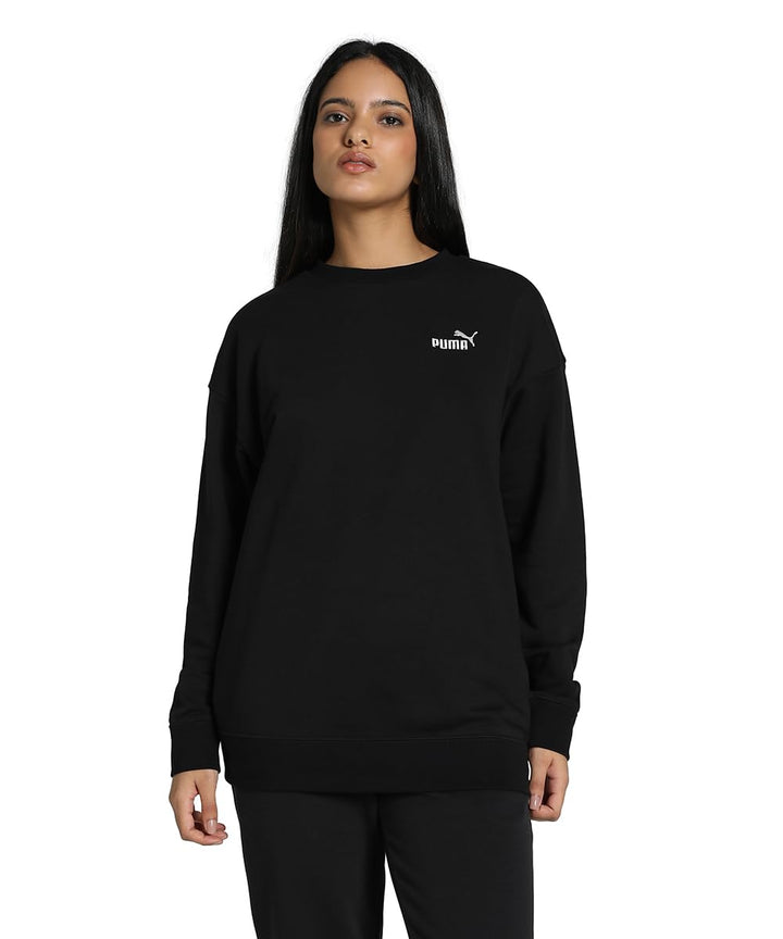 Puma Mädchen ESS Small No. 1 Logo Relaxed Crew Tr Hooded Sweatshirt (1er Pack) S Puma Black, S Puma