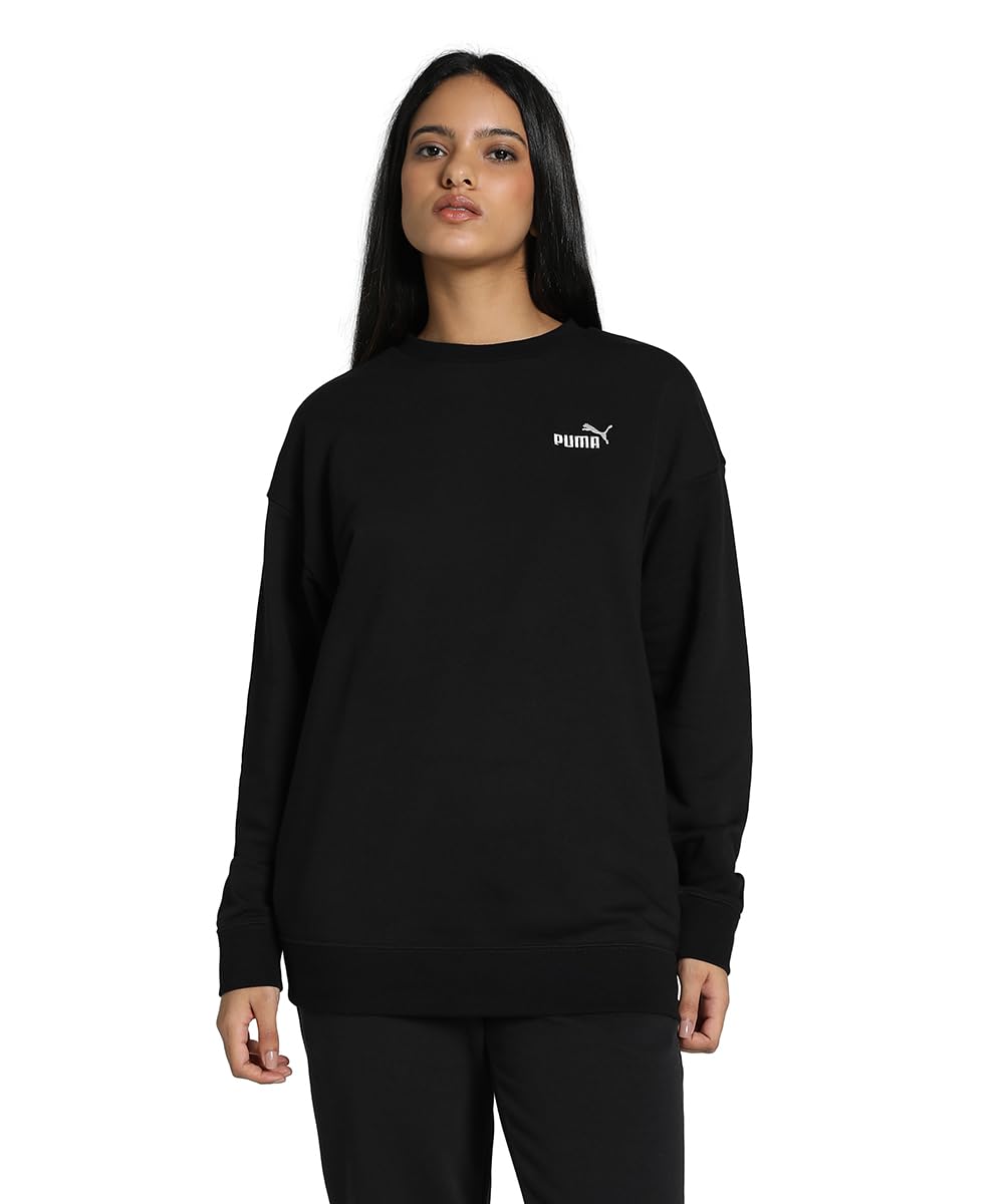 Puma Mädchen ESS Small No. 1 Logo Relaxed Crew Tr Hooded Sweatshirt (1er Pack) XS Puma Black, XS Pum