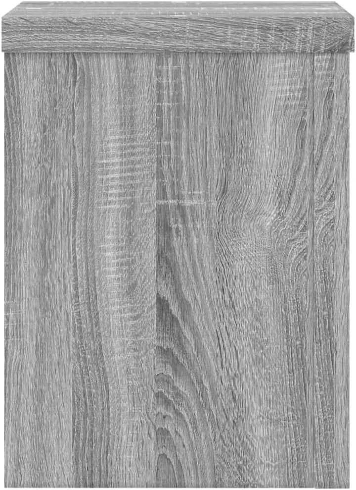 Pflanzenständer 2 STK. Grau Sonoma 15x15x20 cm Holzwerkstoff Pflanzenregal, Blumenregal Indoor/Outdo