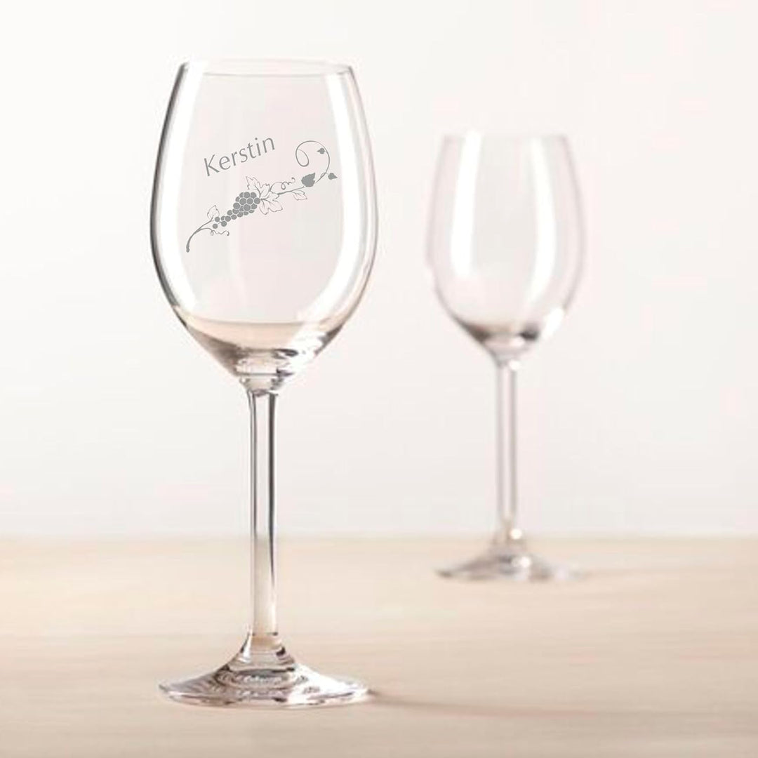 Geschenk zum Valentinstag – Wein Geschenksets – Weinglas mit Gravur 370ml – Geburtstagsgeschenke – G