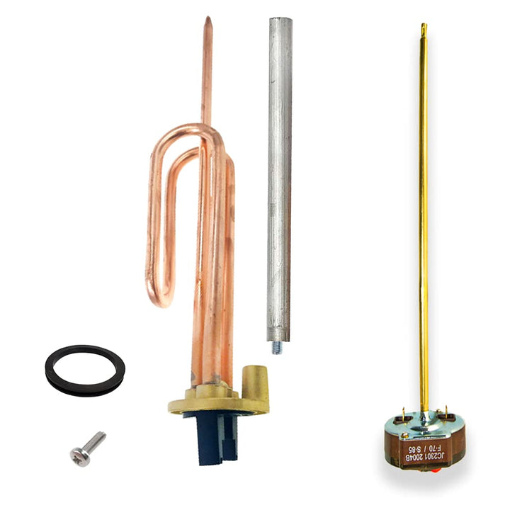 Kit Heizelementflansch gebogen + Magnesiumanode + Gummidichtung + Befestigungsschraube, 1500 W, inkl