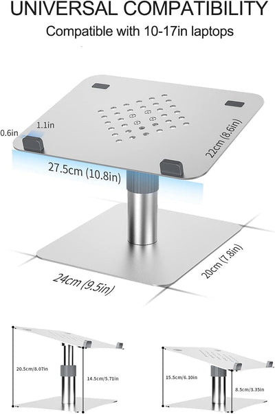 Rseuphiee Laptop ständer Höhe/Winkel einstellbar Aluminum, Computer Stand erhöhung 360°drehbarer, Ko