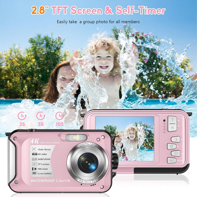 Unterwasserkamera Yixinxin 4K Digitalkamera wasserdichte 56MP Autofokus wasserdichte Kamera Fotokame