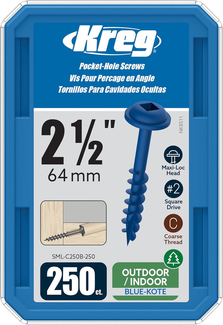 Kreg sml-c250b-250-eur Pocket Loch Schrauben, Blau