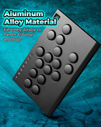 Arcade Stick, M16 Metall Arcade Controller mit Turbo und benutzerdefiniertem RGB, Arcade Fight Stick