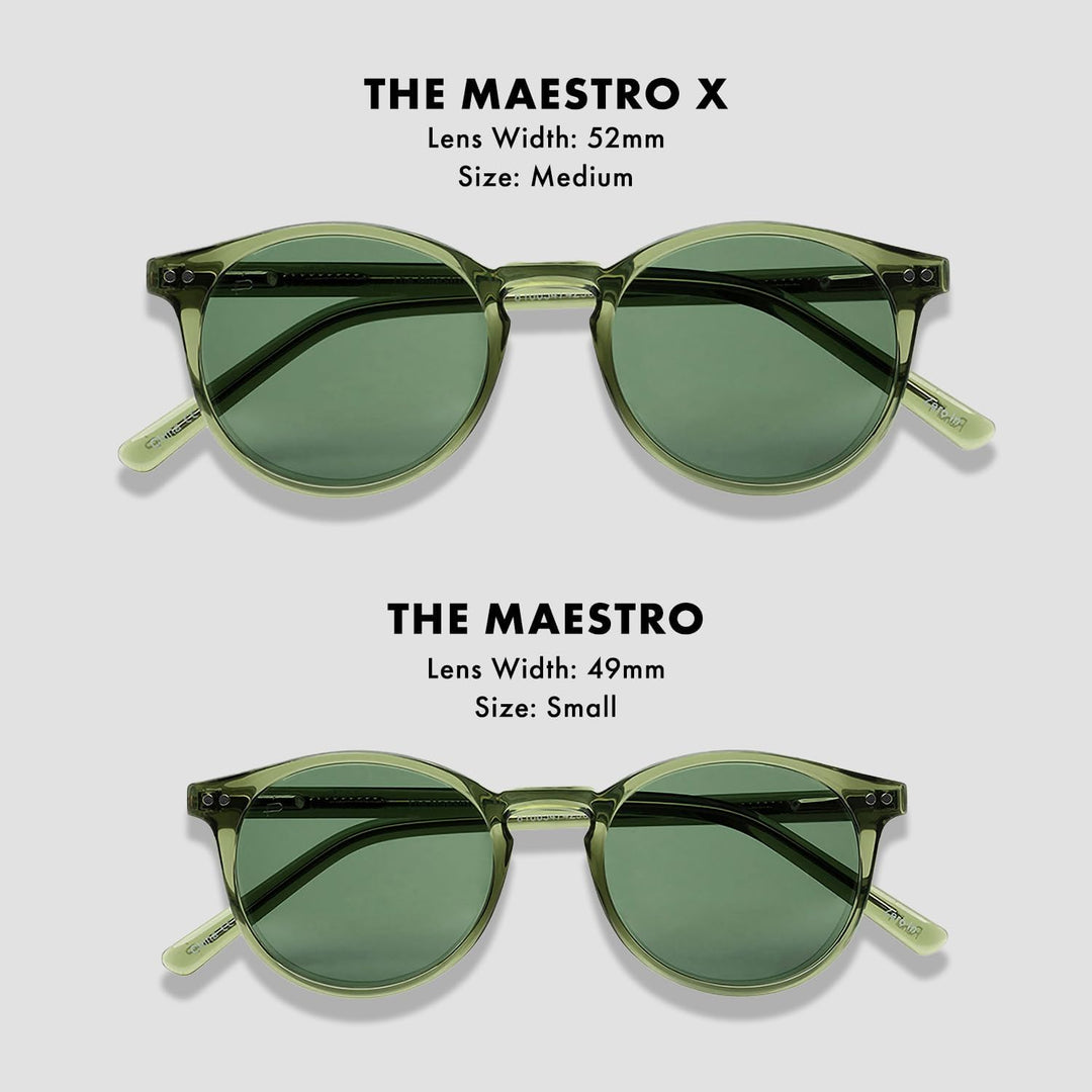 PRIVÉ REVAUX Unisex Maestro Mx/S Sunglasses 42 900/M9 Crystal, 42 (XS) 900/M9 Crystal