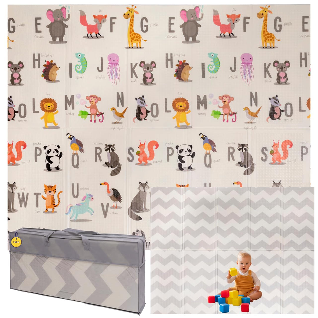 Baby-Spielmatte, faltbar, sensorisch, wasserdicht, ungiftig, wendbar. Vielseitige Matte, perfekt zum