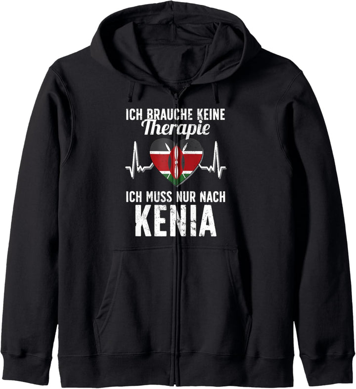 Kenianische Flagge I Kenia Urlaub I Kenia Kapuzenjacke