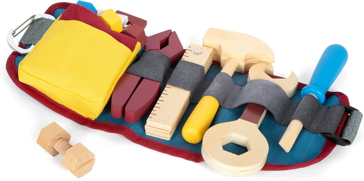 small foot Werkzeuggürtel „Workshop“, mit umfassendem Werkzeug und Zubehör aus Holz, für Kinder ab 3