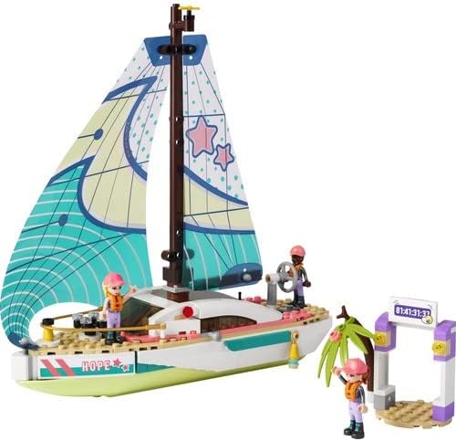 LEGO 41716 Friends Stephanies Segelabenteuer Spielzeug-Segelboot mit 3 Mini-Puppen, Geschenk für Kin