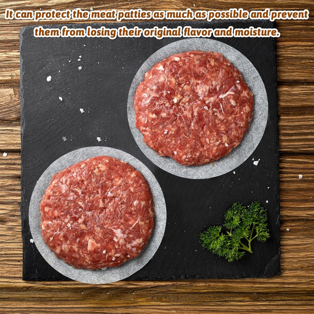 500 Stück Burger Papier Antihaft Burgerpapier Rundes Backpapier, Antihaftbeschichtetes Pergamentpapi