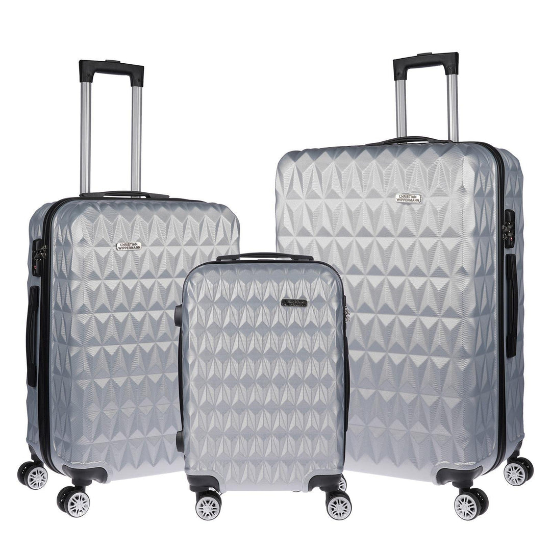 Christian Wippermann 3er Koffer-Set für Herren Damen mit Hartschalenkoffer Koffer Trolley Reisekoffe