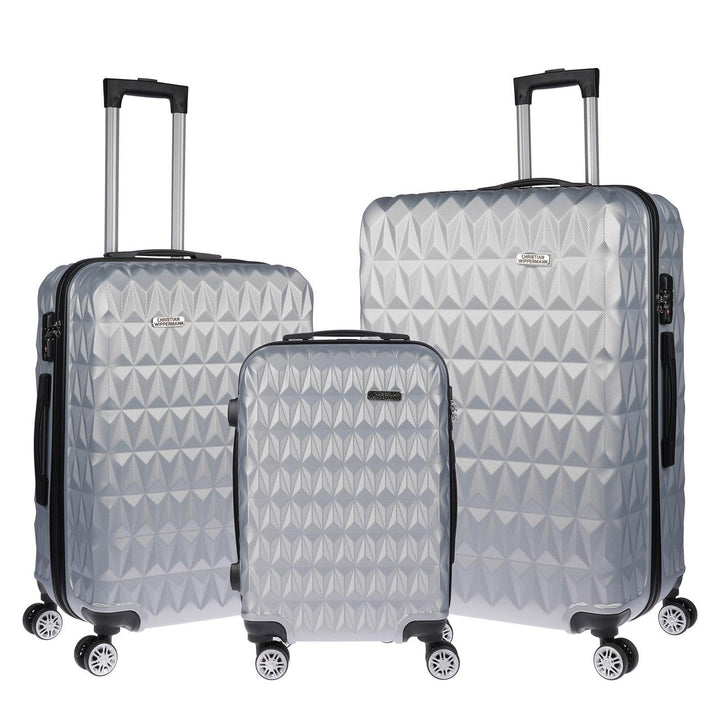 Christian Wippermann 3er Koffer-Set für Herren Damen mit Hartschalenkoffer Koffer Trolley Reisekoffe