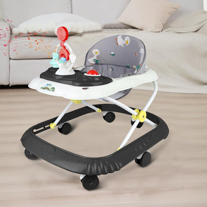 Lauflernhilfe für Babys, Jungen, Mädchen, mitwachsend, 2-in-1, mit Musik &amp; Trittbrett, Lauflernhilfe