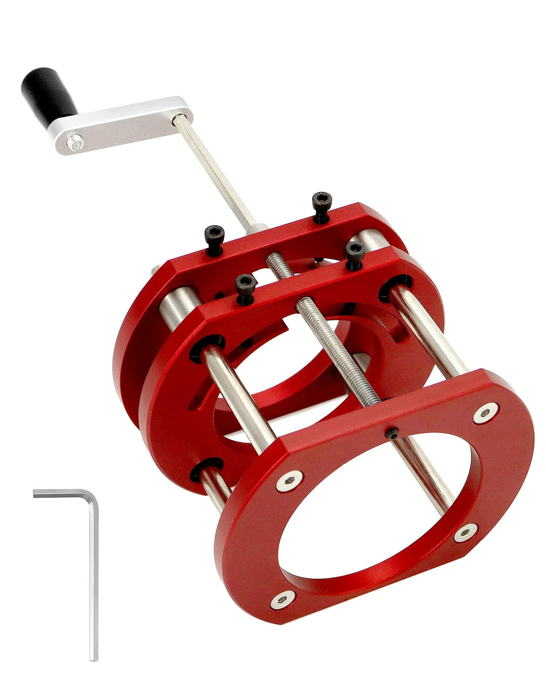 QWORK® Router Lift Base, Fräserlift für Motoren, für Motoren mit 64-66mm Durchmesser, Max. Hub 51 mm