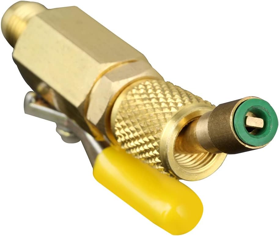 Riloer 3 Stück 7/16" Stecker auf 7/16" Buchse 45 Grad abgewinkelter Kugelhahn mit manueller Absperru