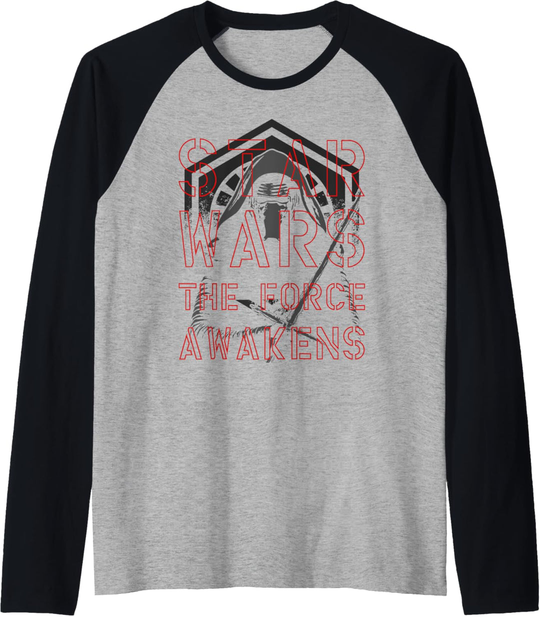 Star Wars The Force Awakens Kylo Ren Darkened Portrait Raglan