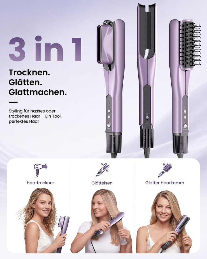 HITTIONA Ionen Air Haarglätter mit Föhn